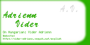 adrienn vider business card